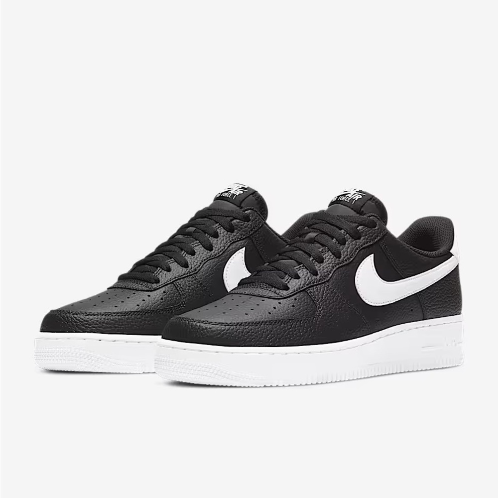 Nike Air Force 1 '07 Black and White Leather Sneakers